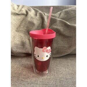 Tervis Hello Kitty 16 oz Double Wall Tumbler Pink Lid And Straw